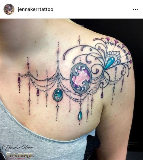 Gorgeous Jewel Tattoo Lace Tattoo Tattoo Trends