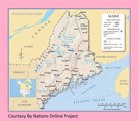 Printable Map Of Maine