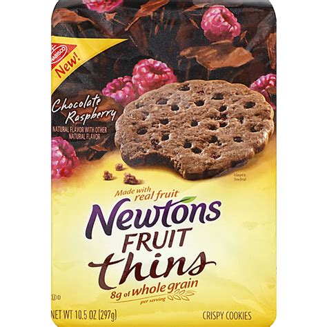 Nabisco Newtons Raspberry Chocolate Fruit Thins Crispy Cookies Fruit