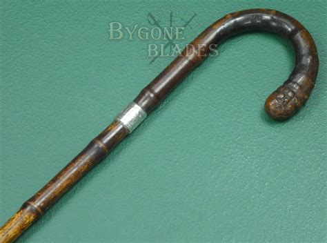 British Victorian Sword Cane Hallmarked Bygone Blades