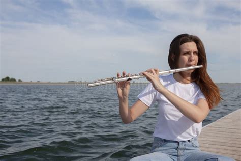 519 Portrait Woman Playing Flute Stock Photos Free Royalty Free