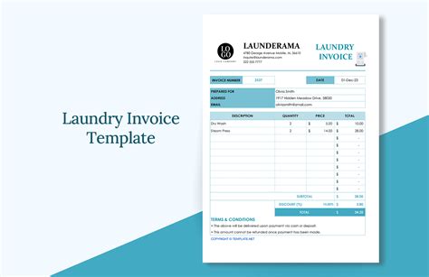 Laundry Invoice Template In Gdocslink Ms Word Pages Illustrator