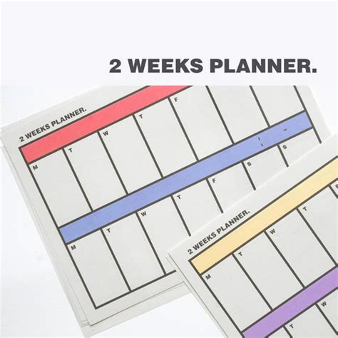 Weekly Planner 2weeks Printable Digital Download A4a5 Etsy