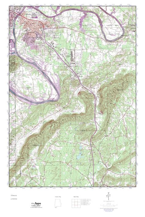 Mytopo Glencoe Alabama Usgs Quad Topo Map
