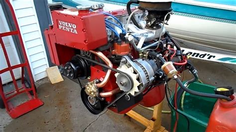 Volvo Penta Aq125a Red Cover Marine Engine Youtube