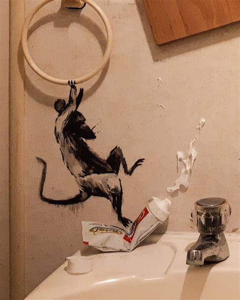 Banksy Rat Bathroom Installation Streetartnews