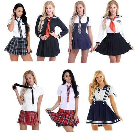 Women Women Cosplay Costume School Girl Uniform Students Outfit Vest