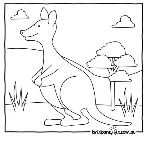 Australian Animals Colouring Pages Brisbane Kids Coloring Home
