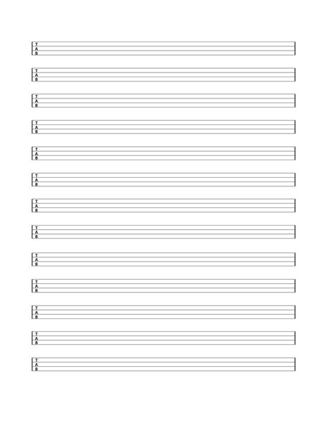 Free Blank Tab Sheet Bass And Ukelele For Print Help Yourselves Bass Tabs Bass Guitar