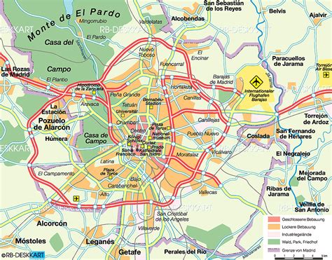 Madrid Map Spain