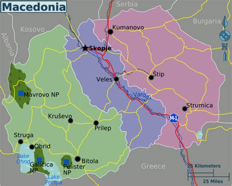 Large Regions Map Of Macedonia Macedonia Large Regions Map Vidiani
