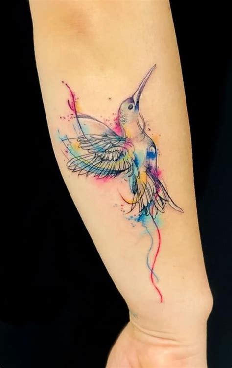 Share More Than 83 Watercolor Hummingbird Tattoo Thtantai2