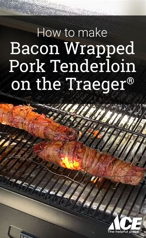 Grill the pork over direct medium heat, with the lid closed, until the meat is barely pink in the center and the bacon is fully cooked, 10 to 13 minutes, turning once. Are you looking for a recipe that brings smiles to the table and sighs o… | Bacon wrapped pork ...