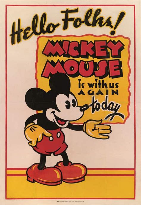 Rarely Seen Vintage Mickey Mouse Posters On Display Online Auctions