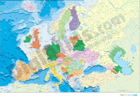 Europe Political And Geographical Map