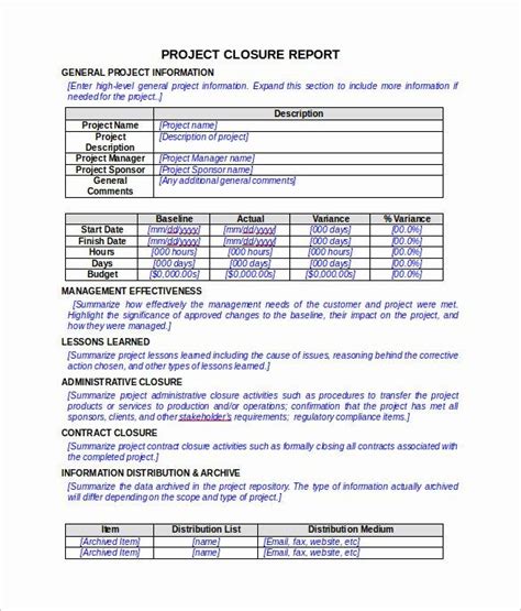Project Report Format In Word Beautiful Project Closure Report Template