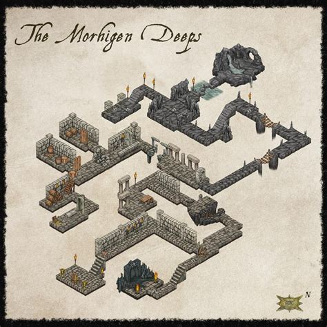 Iso Dungeon Map By Djekspek On Deviantart Dungeon Maps Fantasy World Map Isometric Map