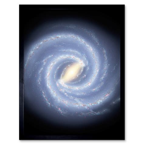 Space Nasa Milky Way Galaxy Map Stars Illustration Wall Art Print
