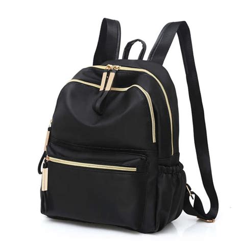 2018 Casual Oxford Backpack Women Black Waterproof Nylon School Bags