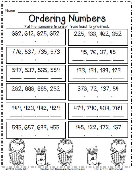 Ordering Numbers Worksheets 2nd Grade Thekidsworksheet