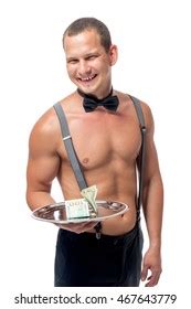 Shirtless Male Waiter Images Photos Et Images Vectorielles De