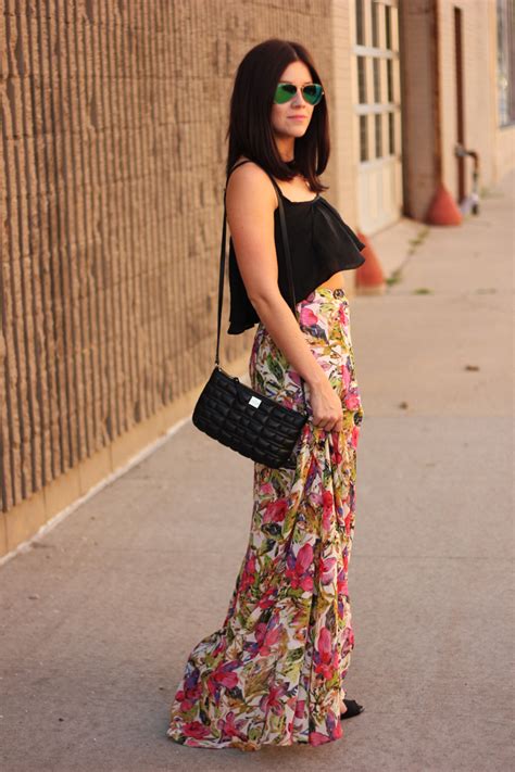 My Style Crop Top Floral Maxi Skirt The Brunette One