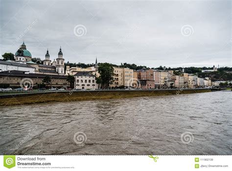 Scenic View Of River In Salzburg Editorial Stock Image Image Of