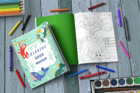 112 Coloring Pages Mockup Designs And Graphics