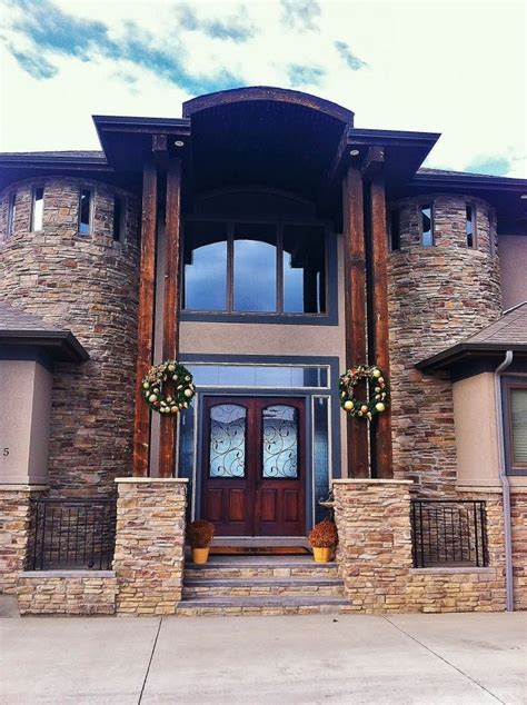 Tall Two Story Arch Entry Way Architecture Exterior