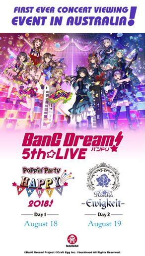 Bang Dream 5th Live Rosella Event Cinemas