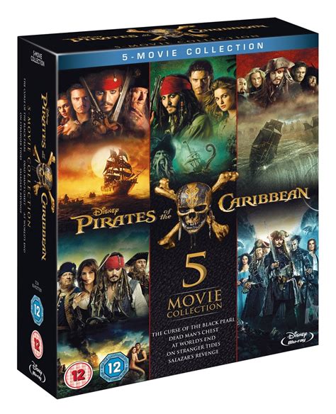 Pirates Of The Caribbean 5 Movie Collection Blu Ray Box Set Free