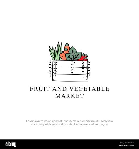 Fruit And Vegetables Market Logo Design Template Healthy Food Store