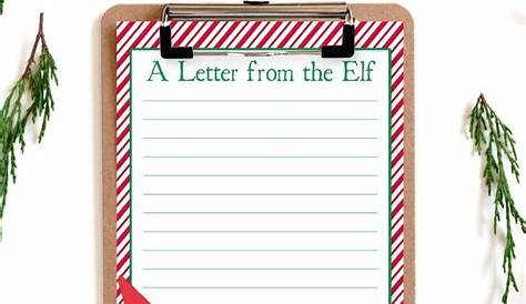 printable letter from elf