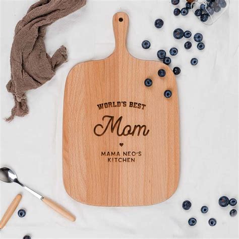 Custom Name Custom Subtext Engraved Wooden Cutting Board Mothers