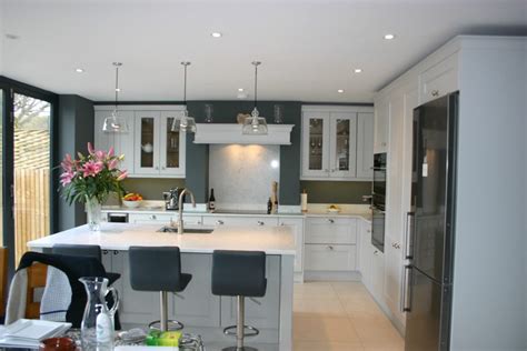 Bespoke French Grey Shaker Kitchen In Redhill Surrey Blok Designs Ltd