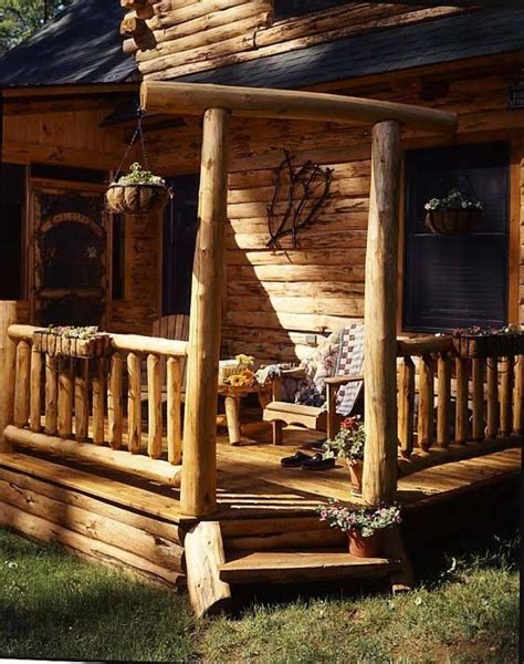 Pin By Sweet Home On Terrassid Cabin Porch Log Homes Log Cabin Rustic