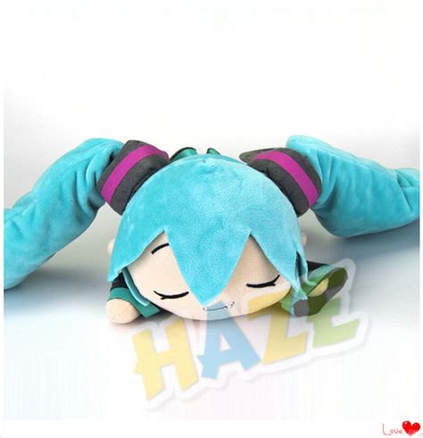 Hatsune Miku Sleeping Drooling Stuffed Doll Cartoon Plush Toys Doll For