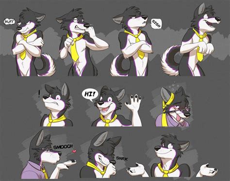 Commission Tylers Expression Sheet 2 By Temiree Furry Drawing Yiff Furry Anthro Furry