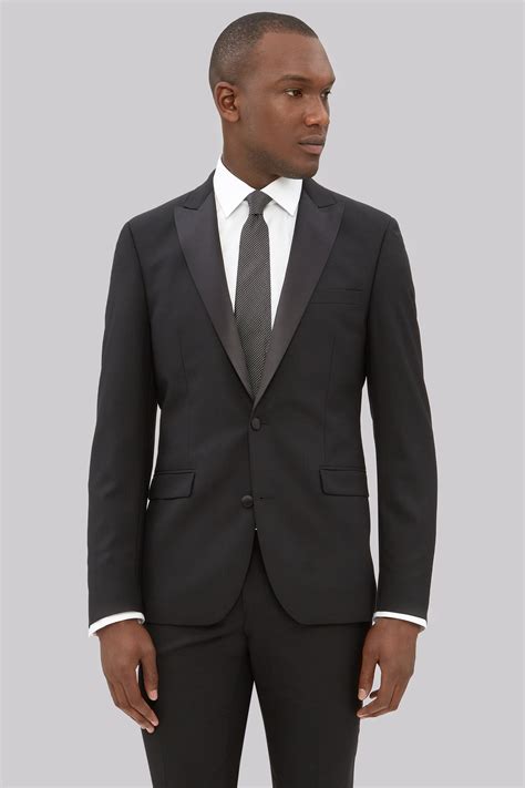 Burtons skinny fit blazer mens jacket men suit valentine's gift for men 46r. DKNY Slim Fit Black Tuxedo Jacket