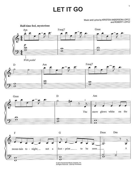 Let it go sheet music idina menzel super easy piano. Let it Go - Piano Music - Imgur | noty | Pinterest