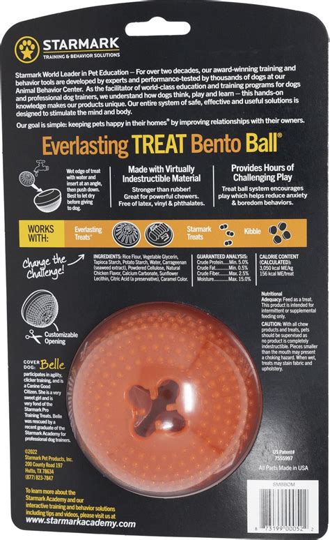 Starmark Everlasting Treat Bento Ball Tough Dog Chew Toy Medium