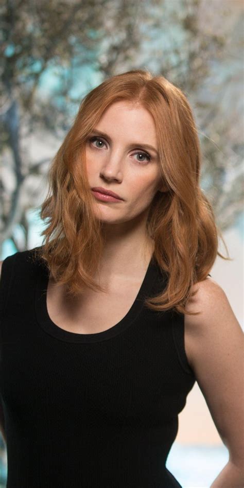 Curious Celebrity Jessica Chastain Red Head 1080x2160 Wallpaper
