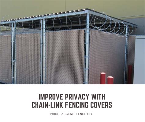 Improve Privacy With Chain Link Fencing Covers Biddle And Brown Fence