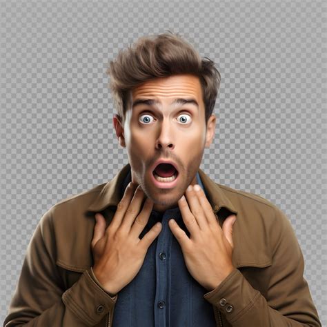 Premium Psd A Man With Shocked Expression Isolated On Transparent