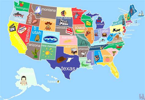 State Wise Major Tourist Attractions Map Of The Usa Whatsanswer