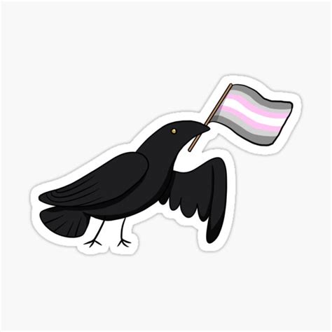 Pride Corvids Demigirl Sticker For Sale By Draweththeraven Redbubble