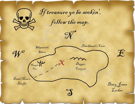 7 Best Images Of Printable Pirate Map Template Printable