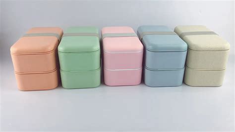 Hot Sale Customize 2layers Biodegradable Food Container Bento Box Lunch