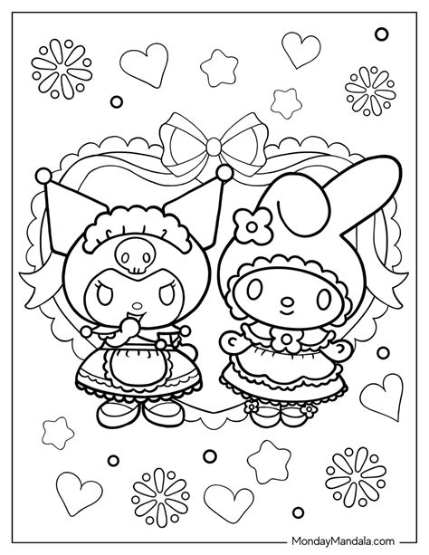 My Melody And Kuromi Coloring Pages