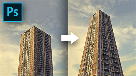 Simple Trick To Make Buildings Dramatically Taller Photoshop